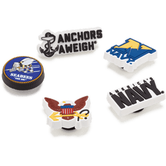 Crocs - Armed Forces US Navy 5Pck Jibbitz Shoe Charm for Women|Men|Kids|Jibbitz™ Charms