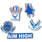 Crocs - Armed Forces US Air Force 5Pck Jibbitz Shoe Charm for Women|Men|Kids|Jibbitz™ Charms