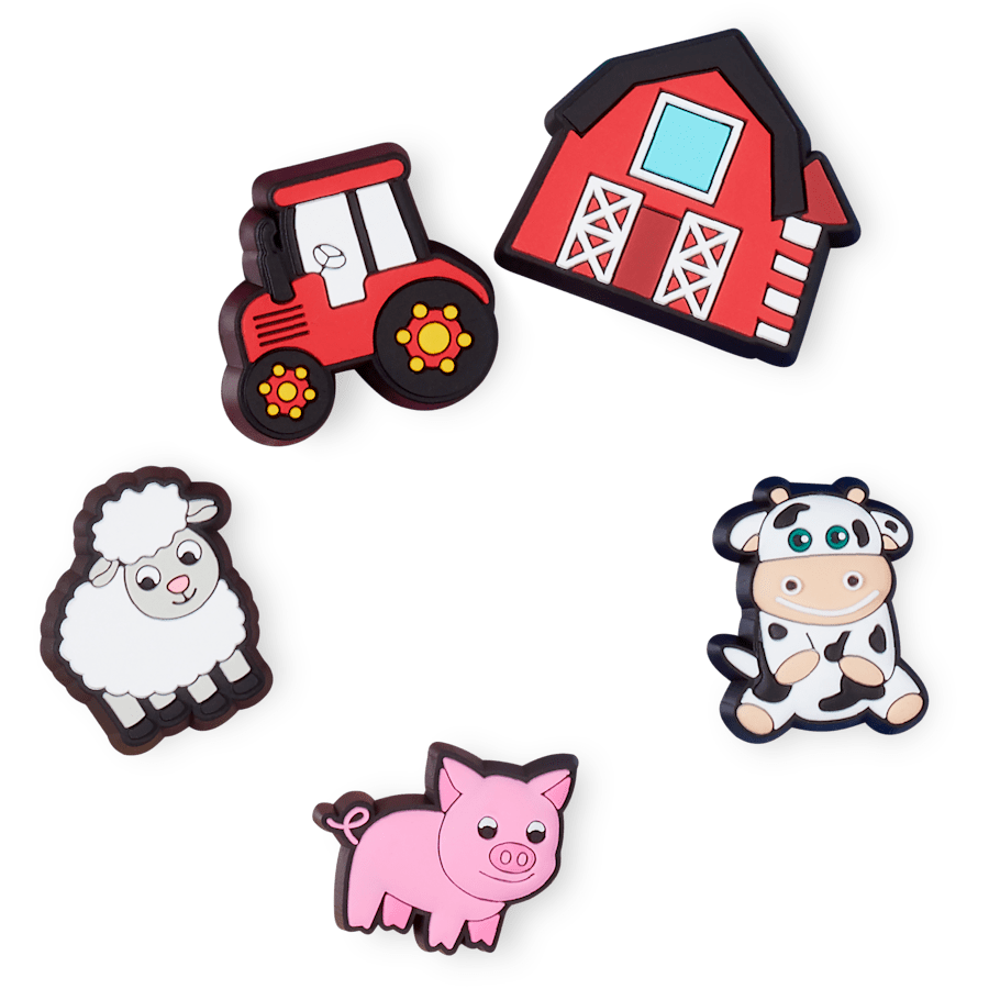 Crocs - Cutesey Farm Animal 5 Pack Jibbitz Shoe Charm for Women|Men|Kids|Jibbitz™ Charms