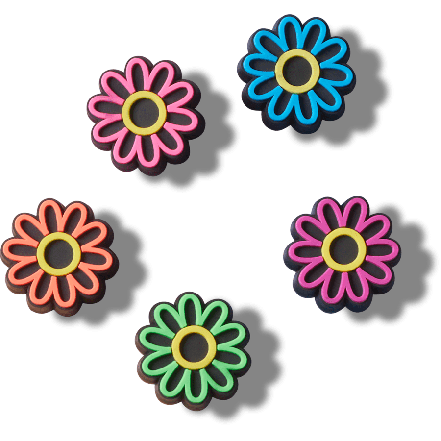 Crocs - Lights Up Daisy 5 Pack Jibbitz Shoe Charm for Women|Men|Jibbitz™ Charms