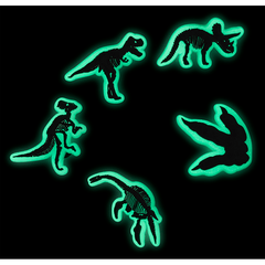 Crocs - Glow In The Dark Dino 5 Pack Jibbitz Shoe Charm for Women|Men|Jibbitz™ Charms