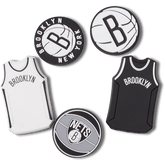 Crocs - NBA Brooklyn Nets 5 Pack Jibbitz™ charms for Women|Men|Jibbitz™ Charms