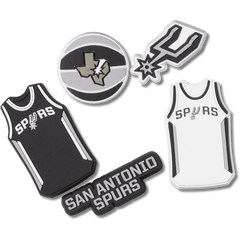 Crocs - NBA San Antonio Spurs 5 Pack Jibbitz™ charms for Women|Men|Jibbitz™ Charms