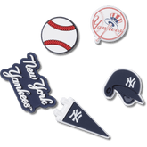 Crocs - MLB New York Yankees 5 Pack Jibbitz™ charms for Women|Men|Kids|Jibbitz™ Charms