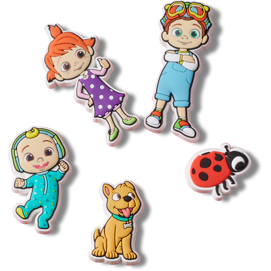 Crocs - Cocomelon 5 Pack Jibbitz™ charms for Women|Men|Kids|Jibbitz™ Charms