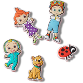 Crocs - Cocomelon 5 Pack Jibbitz™ charms for Women|Men|Kids|Jibbitz™ Charms