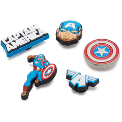 Crocs - Captain America 5 Pack Jibbitz™ charms for Women|Men|Kids|Jibbitz™ Charms