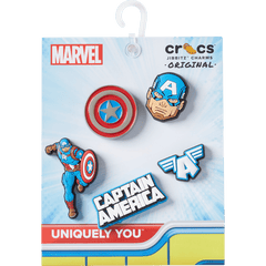 Crocs - Captain America 5 Pack Jibbitz™ charms for Women|Men|Kids|Jibbitz™ Charms