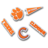 Crocs - Clemson Univ 5 Pack Jibbitz™ charms for Women|Men|Kids|Jibbitz™ Charms
