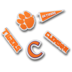 Crocs - Clemson Univ 5 Pack Jibbitz™ charms for Women|Men|Kids|Jibbitz™ Charms