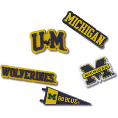 Crocs - University of Michigan 5 Pack Jibbitz™ charms for Women|Men|Jibbitz™ Charms