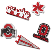 Crocs - Ohio State University 5 Pack Jibbitz™ charms for Women|Men|Jibbitz™ Charms