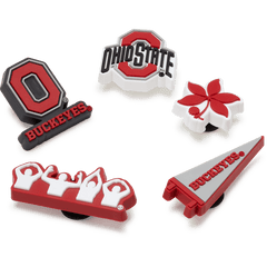 Crocs - Ohio State University 5 Pack Jibbitz™ charms for Women|Men|Jibbitz™ Charms