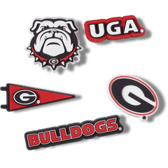 Crocs - University of Georgia 5 Pack Jibbitz™ charms for Women|Men|Kids|Jibbitz™ Charms