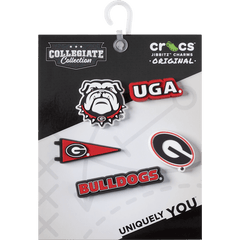 Crocs - University of Georgia 5 Pack Jibbitz™ charms for Women|Men|Kids|Jibbitz™ Charms