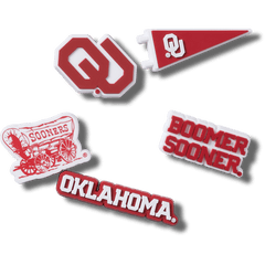 Crocs - Univ of Oklahoma 5 Pack Jibbitz™ charms for Women|Men|Kids|Jibbitz™ Charms