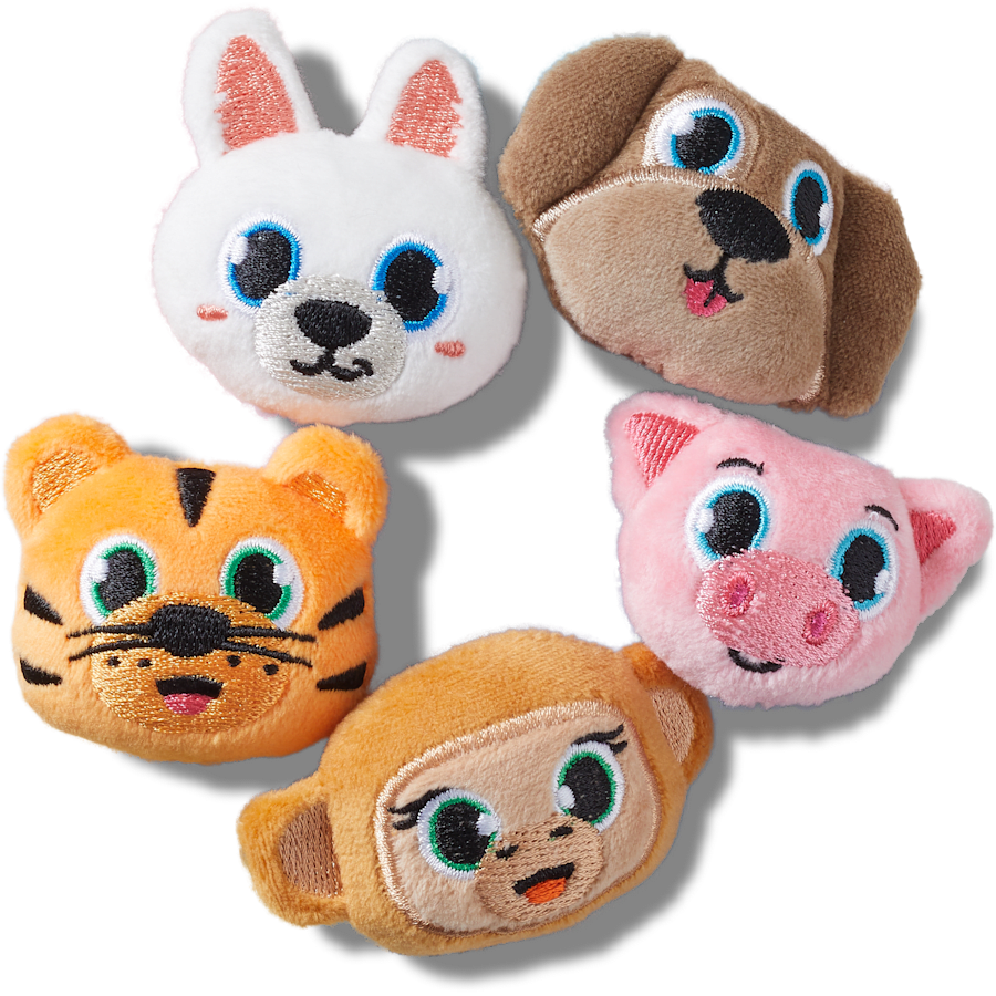 Crocs - Fuzzy Animal 5 Pack Jibbitz™ charms for Women|Men|Jibbitz™ Charms