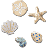 Crocs - Gold Seashell 5 Pack Jibbitz™ charms for Women|Men|Jibbitz™ Charms