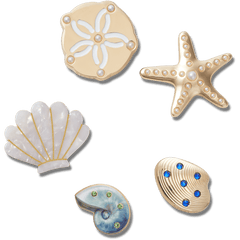 Crocs - Gold Seashell 5 Pack Jibbitz™ charms for Women|Men|Jibbitz™ Charms