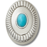 Crocs - Silver Turquoise Emblem Jibbitz™ charms for Women|Men|Jibbitz™ Charms