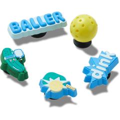 Crocs - Pickle Ball 5 Pack Jibbitz™ charms for Women|Men|Jibbitz™ Charms