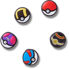 Crocs - Poke Ball 5 Pack Jibbitz™ charms for Women|Men|Kids|Jibbitz™ Charms