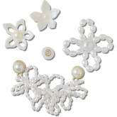 Crocs - White Pearl Beaded 5 Pack Jibbitz™ charms for Women|Men|Jibbitz™ Charms