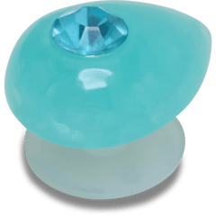 Crocs - Aquamarine March Birthstone Collection Jibbitz™ charms for Women|Men|Jibbitz™ Charms