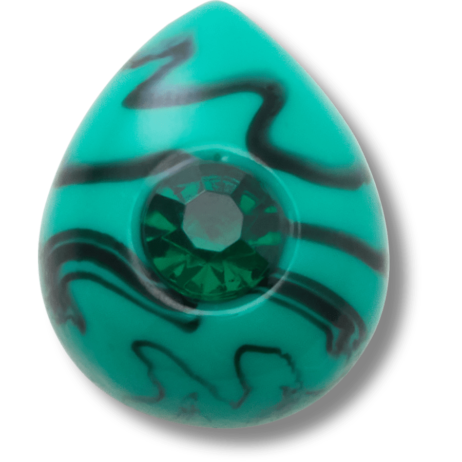 Crocs - Emerald May Birthstone Collection Jibbitz™ charms for Women|Men|Jibbitz™ Charms