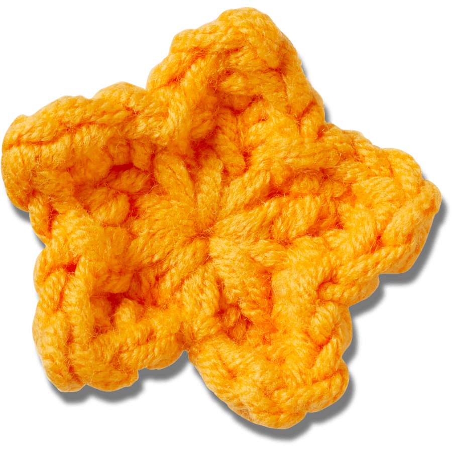 Crocs - Crafted Crochet Orange Star Jibbitz™ charms for Women|Men|Jibbitz™ Charms