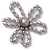 Crocs - Grey Pearl Beaded Daisy Jibbitz™ charms for Women|Men|Jibbitz™ Charms