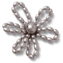 Crocs - Grey Pearl Beaded Daisy Jibbitz™ charms for Women|Men|Jibbitz™ Charms
