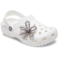 Crocs - Grey Pearl Beaded Daisy Jibbitz™ charms for Women|Men|Jibbitz™ Charms