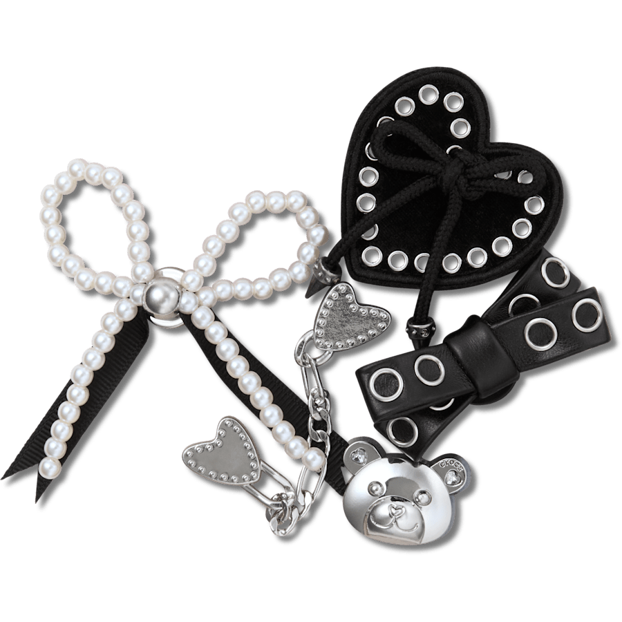 Crocs - Indie Luxe Silver 5 Pack Jibbitz™ charms for Women|Men|Jibbitz™ Charms