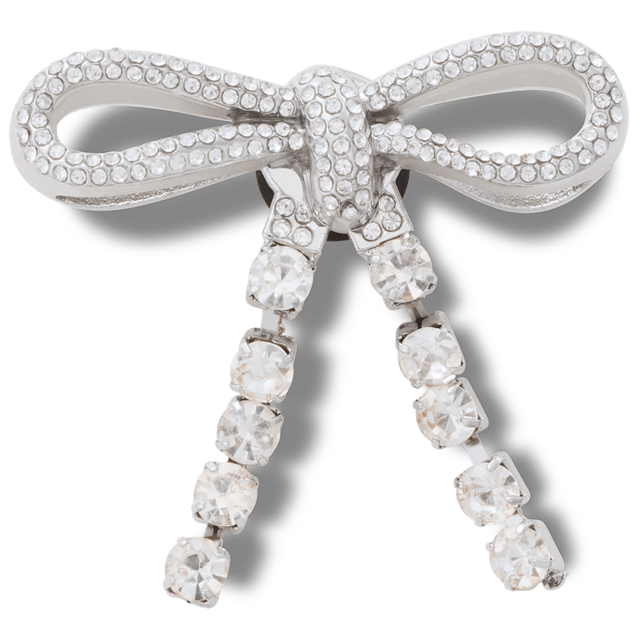 Crocs - Silver Gem Bow Jibbitz™ charms for Women|Men|Jibbitz™ Charms