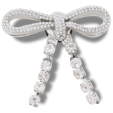 Crocs - Silver Gem Bow Jibbitz™ charms for Women|Men|Jibbitz™ Charms