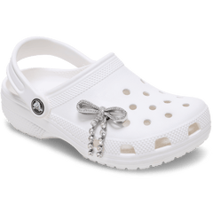 Crocs - Silver Gem Bow Jibbitz™ charms for Women|Men|Jibbitz™ Charms