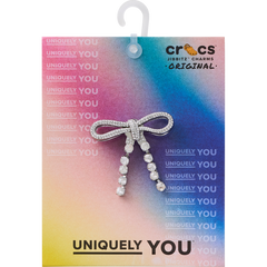 Crocs - Silver Gem Bow Jibbitz™ charms for Women|Men|Jibbitz™ Charms