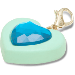 Crocs - Blue Heart Sim Gem Charm Jibbitz Shoe Charm for Women|Men|Kids|Jibbitz™ Charms