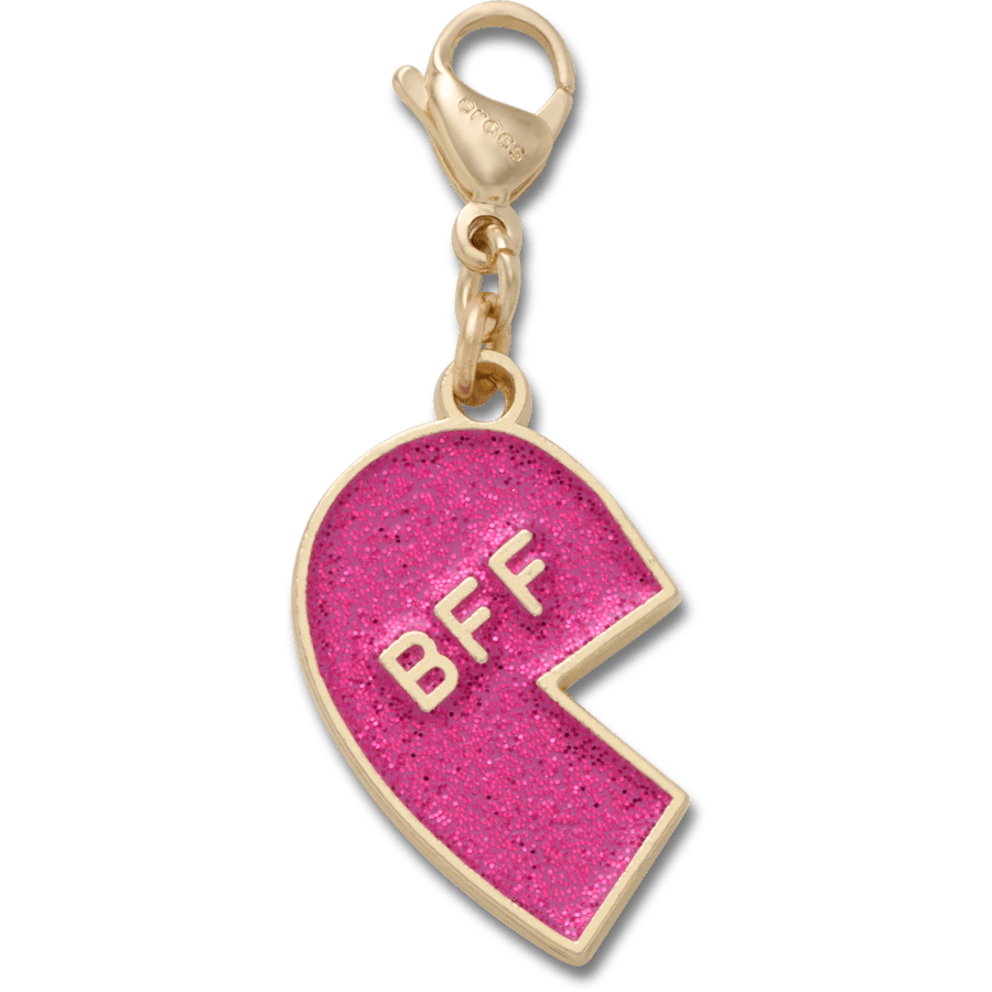 Crocs - Pink Glitter BFF Charm Left Jibbitz Shoe Charm for Women|Men|Kids|Jibbitz™ Charms