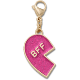 Crocs - Pink Glitter BFF Charm Left Jibbitz Shoe Charm for Women|Men|Kids|Jibbitz™ Charms