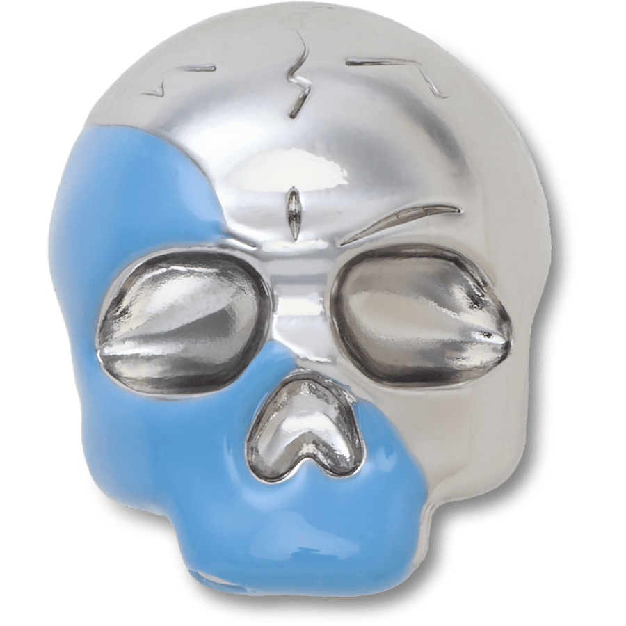 Crocs - Silver and Blue Enamel Skull Jibbitz™ charms for Women|Men