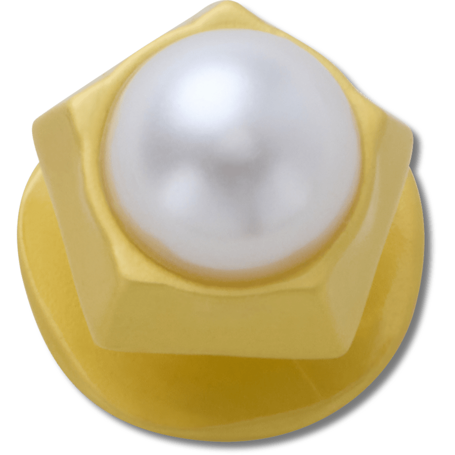 Crocs - Gold Pentagon Pearl Jibbitz™ charms for Women|Men|Jibbitz™ Charms