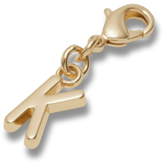 Crocs - Gold Letter K Charm Jibbitz™ charms for Women|Men|Kids|Jibbitz™ Charms