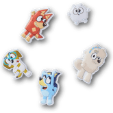 Crocs - Bluey 5 Pack Jibbitz Shoe Charm for Women|Men|Kids|Jibbitz™ Charms