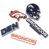 Crocs - NFL Denver Broncos 5 Pack Jibbitz Shoe Charm for Women|Men|Jibbitz™ Charms