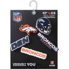 Crocs - NFL Denver Broncos 5 Pack Jibbitz Shoe Charm for Women|Men|Jibbitz™ Charms