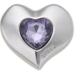Crocs - SilverandPurple SMT Gem Heart Jibbitz™ charms for Women|Men|Jibbitz™ Charms