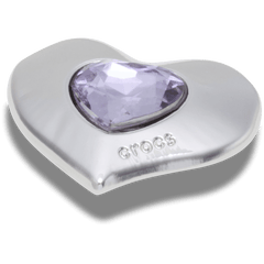 Crocs - SilverandPurple SMT Gem Heart Jibbitz™ charms for Women|Men|Jibbitz™ Charms
