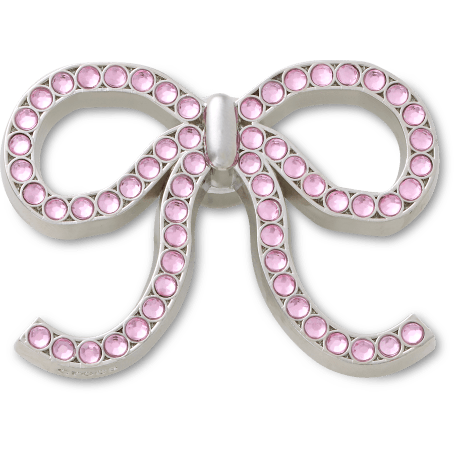Crocs - Pink Glittery Bow Jibbitz™ charms for Women|Men|Jibbitz™ Charms